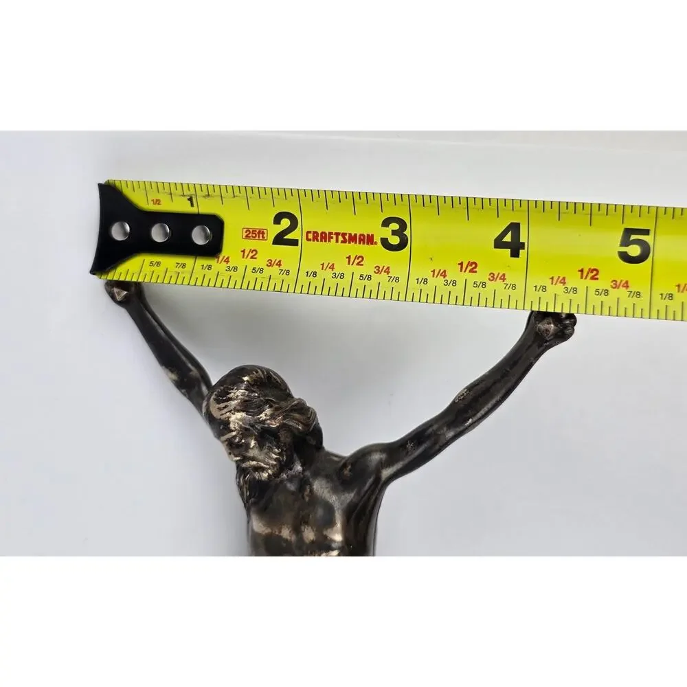 Sterling Silver Corpus ( Crucified Christ ) Jesus Statue Wall Art 7